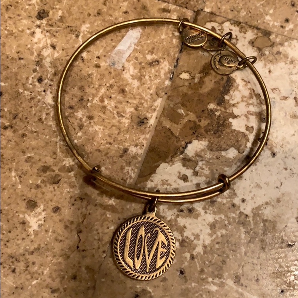 Alex and Ani gold love bracelet